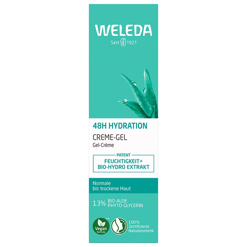48 Stunden feuchtigkeitsspendende Bio-Aloe-Vera-Creme-Gel – 30 ml – Weleda