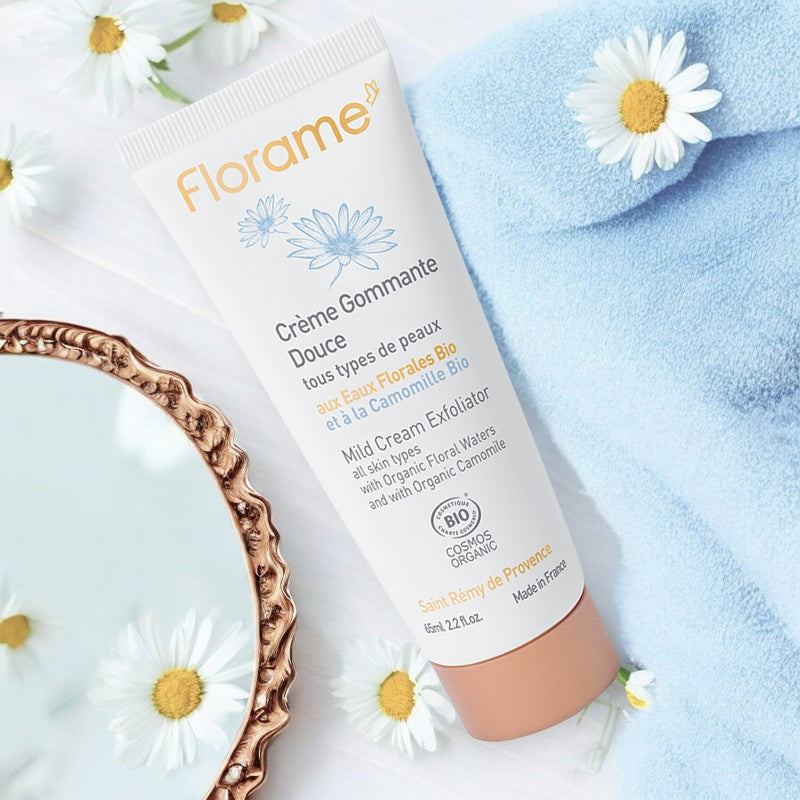 Sanfte Peelingcreme mit Bio-Kamille – 65 ml – Florame