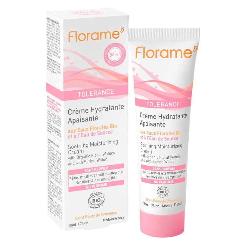 Beruhigende Bio-Feuchtigkeitscreme mit Quellwasser – 50 ml – Florame