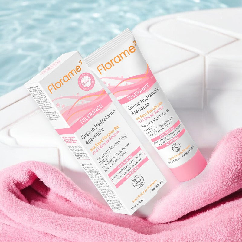 Beruhigende Bio-Feuchtigkeitscreme mit Quellwasser – 50 ml – Florame