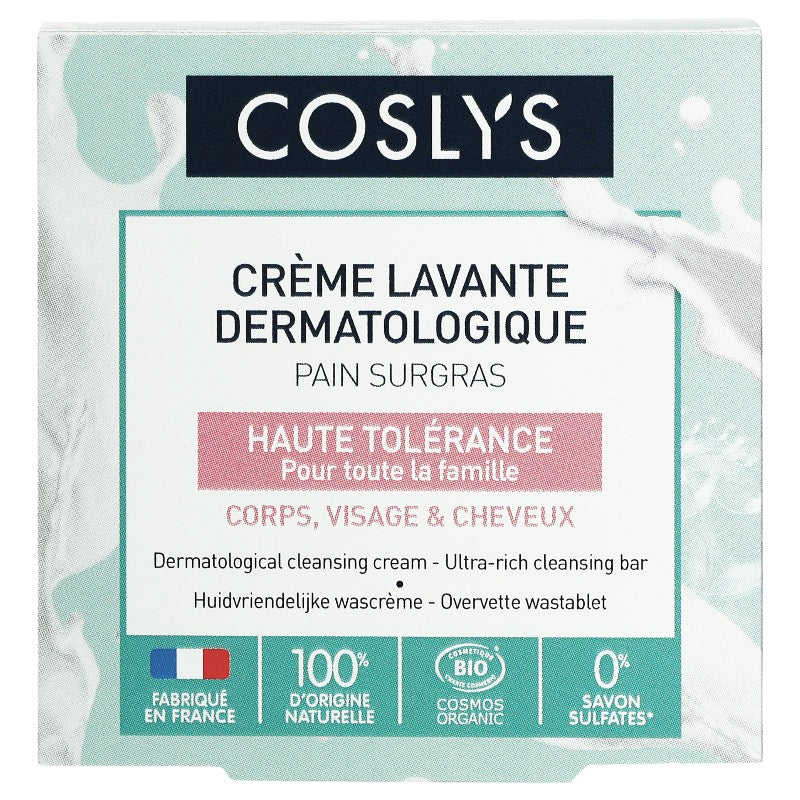 Crème lavante dermatologique pain surgras solide BIO - 85ml - Coslys