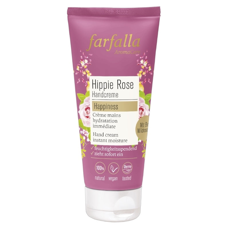 Crème mains BIO rose, iris, vanille & orange - 50ml - Farfalla