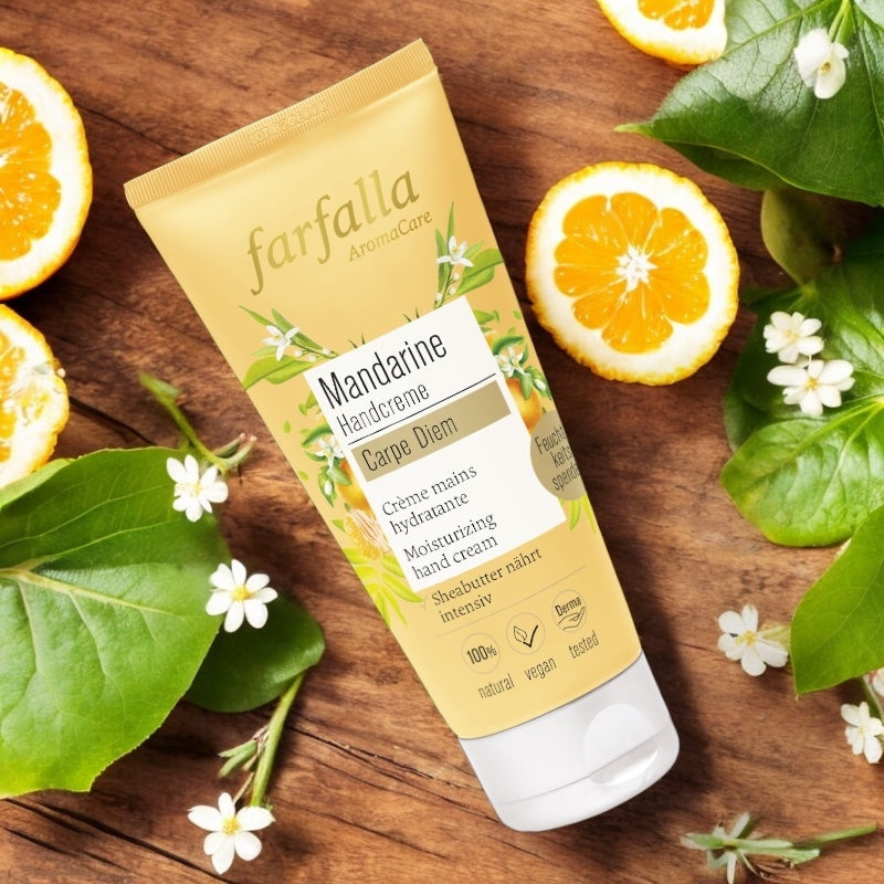 Crème mains hydratante BIO mandarine - 50ml - Farfalla