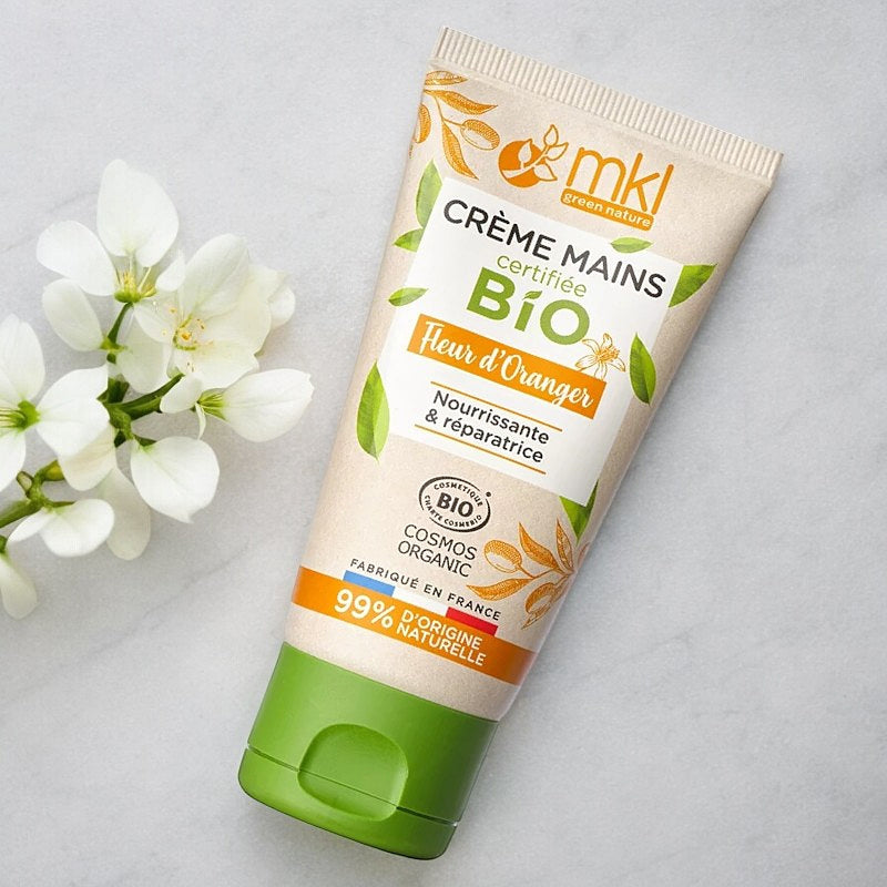 Crème mains nourrissante & réparatrice BIO fleur d'oranger - 50ml - MKL Green Nature