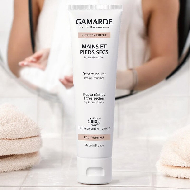 Bio-Sheabutter- und Thermalwasser-Hand- und Fußcreme für trockene Hände und Füße – 100 g – Gamarde