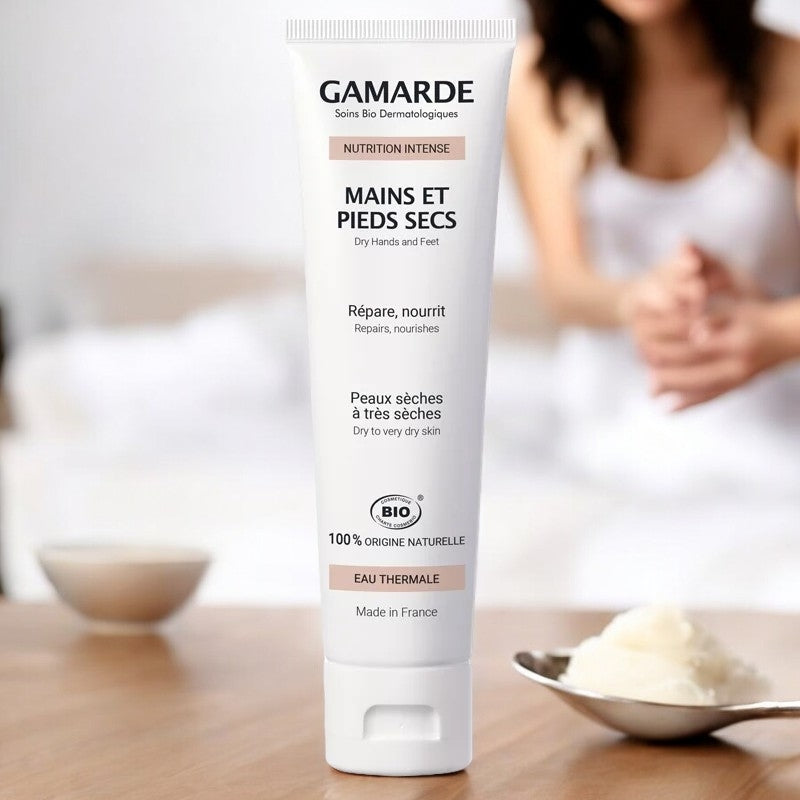 Crème mains & pieds secs BIO karité & eau thermale - 100g - Gamarde