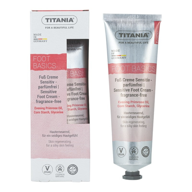 Empfindliche Fußcreme, parfümfrei – 100 ml – Titania