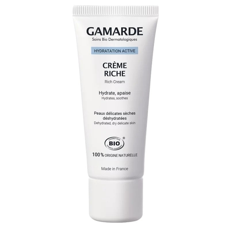 Crème riche BIO argan & eau thermale - 40g - Gamarde