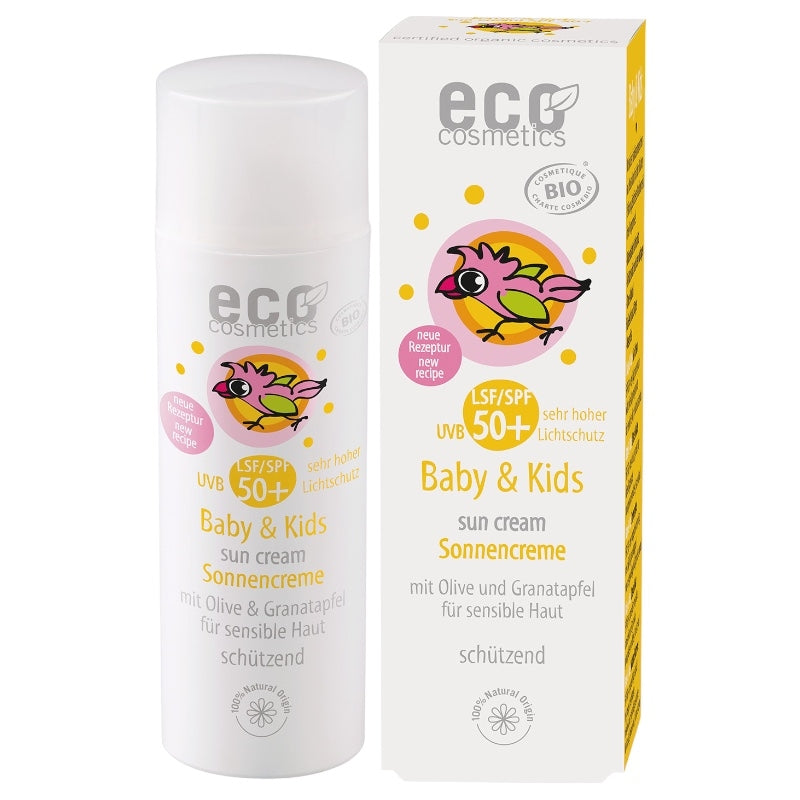 Bio-Sonnencreme für Babys und Kinder mit LSF 50 und Sanddorn – 50 ml – Eco Cosmetics