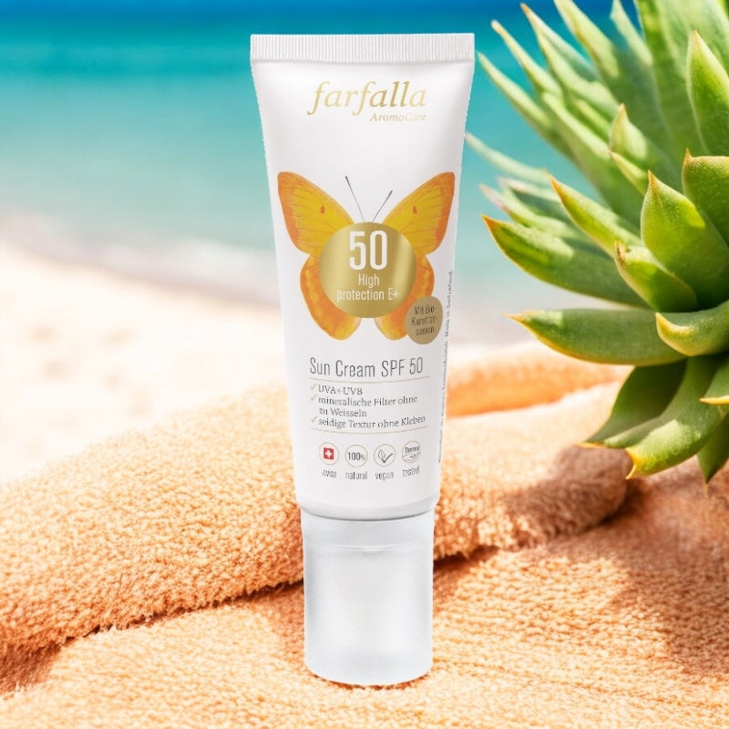 Crème solaire visage & corps BIO IP 50 - 80ml - Farfalla