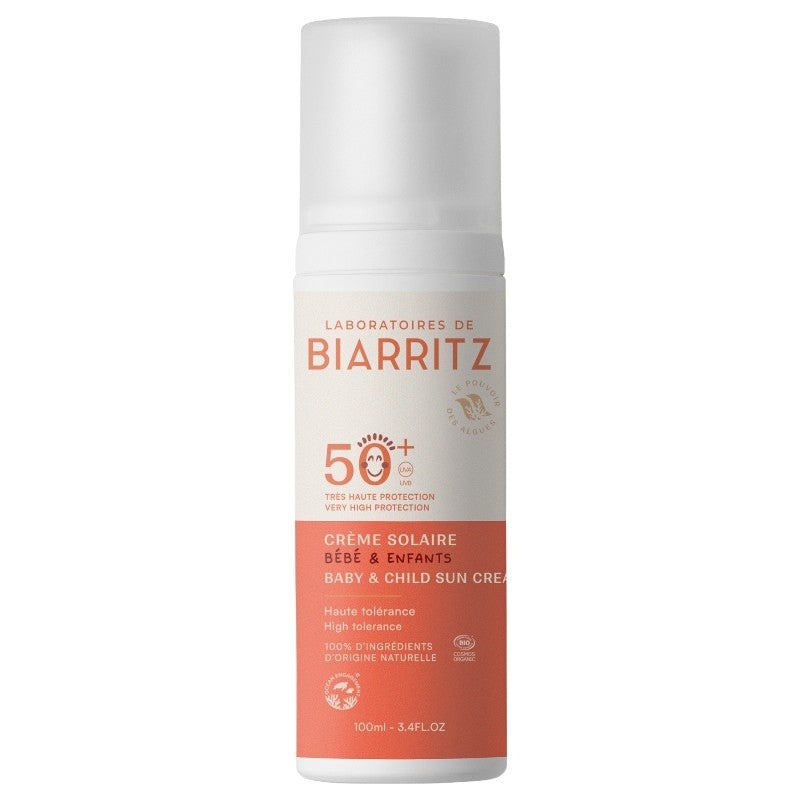 Crème solaire visage & corps enfant BIO IP 50 - 100ml - Laboratoires de Biarritz