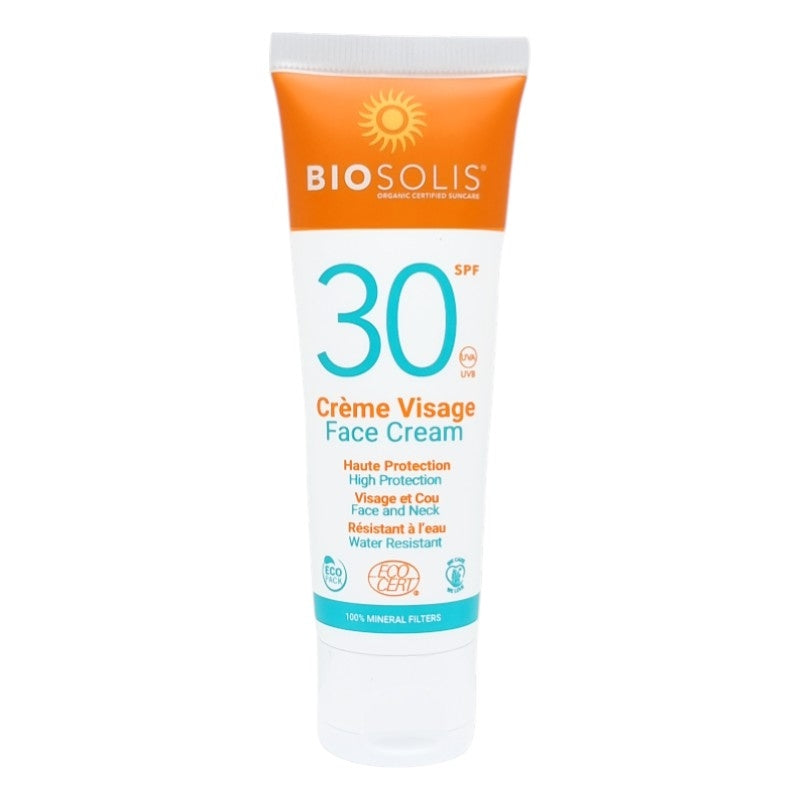Crème solaire visage & cou BIO IP 30 aloe vera - 50ml - Biosolis