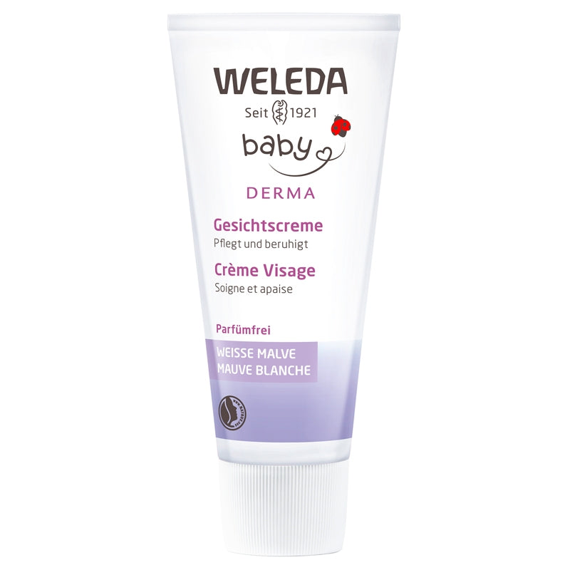 Weleda Bio-Baby-Gesichtscreme, Mauve und Weiß - 50 ml