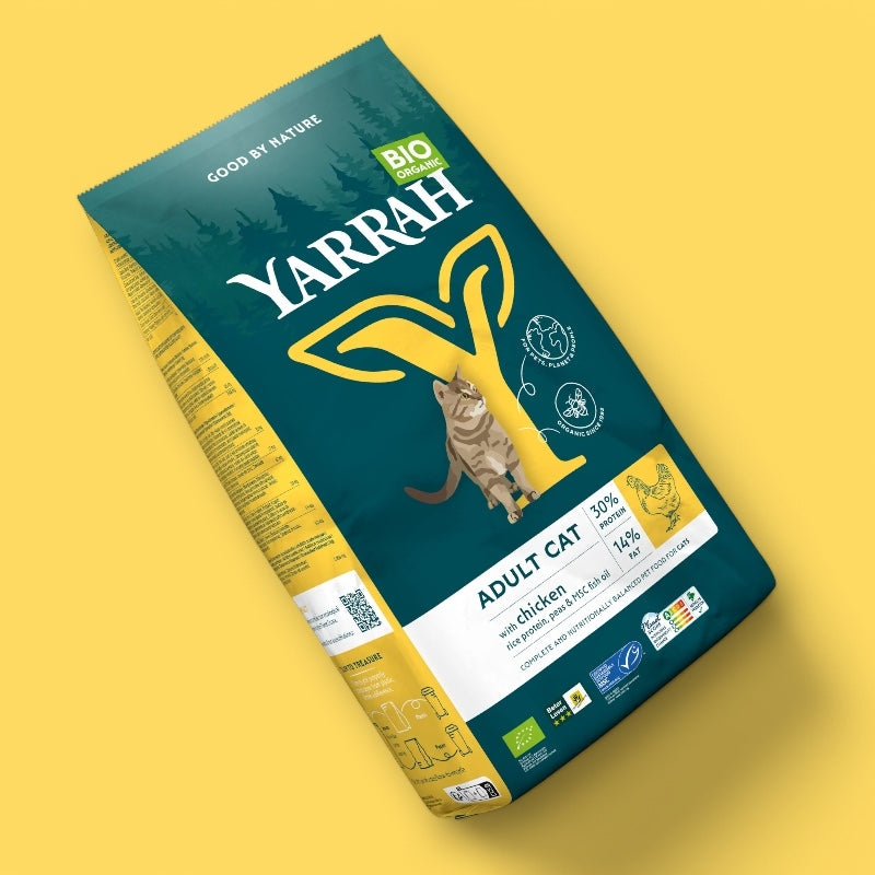 Bio-Katzenfutter mit Huhn und Getreide – 2,4 kg – Yarrah