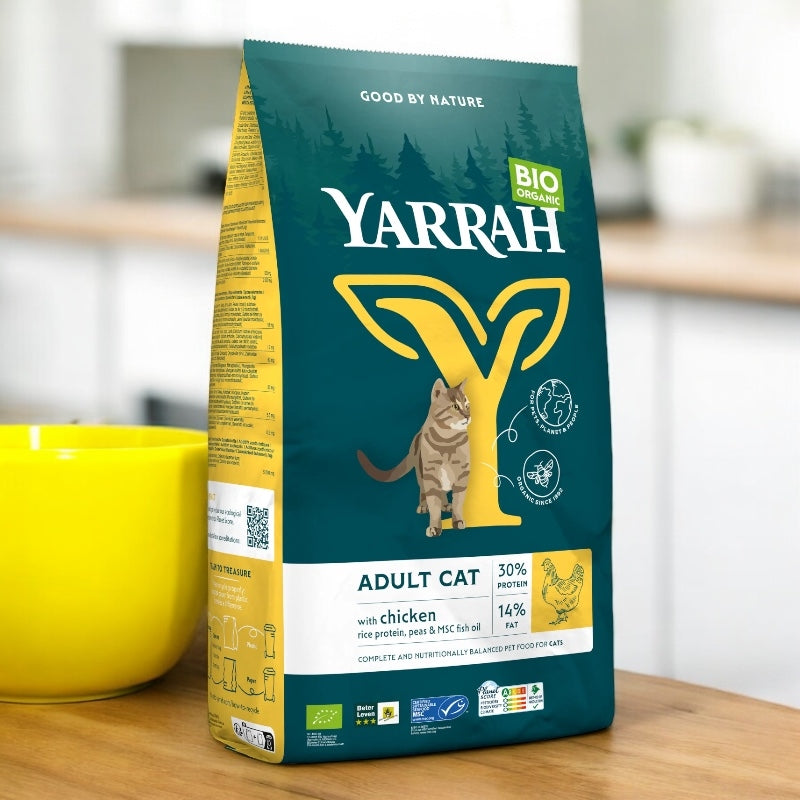 Croquettes poulet & céréales pour chat BIO - 2,4kg - Yarrah