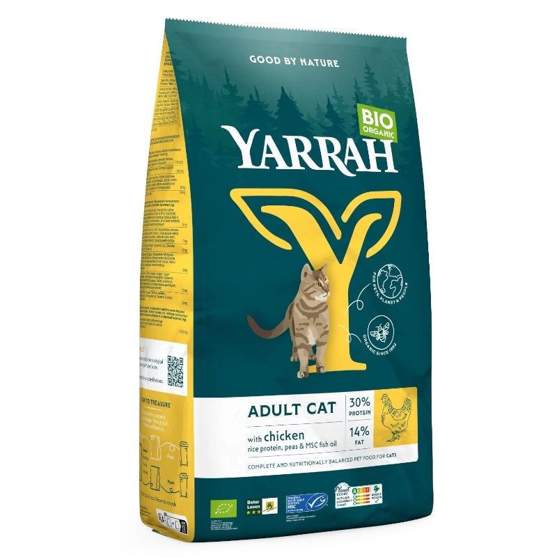 Croquettes poulet & céréales pour chat BIO - 2,4kg - Yarrah