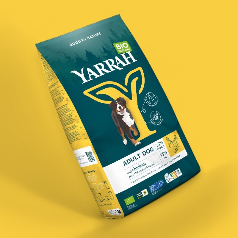 Bio-Hundefutter mit Huhn und Getreide – 2 kg – Yarrah