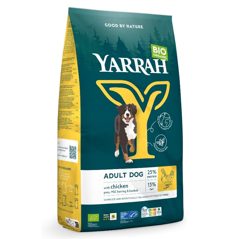 Bio-Hundefutter mit Huhn und Getreide – 2 kg – Yarrah