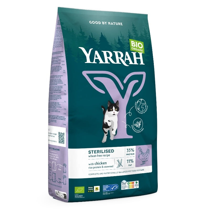 Croquettes poulet & poisson chat stérilisé BIO - 700g - Yarrah