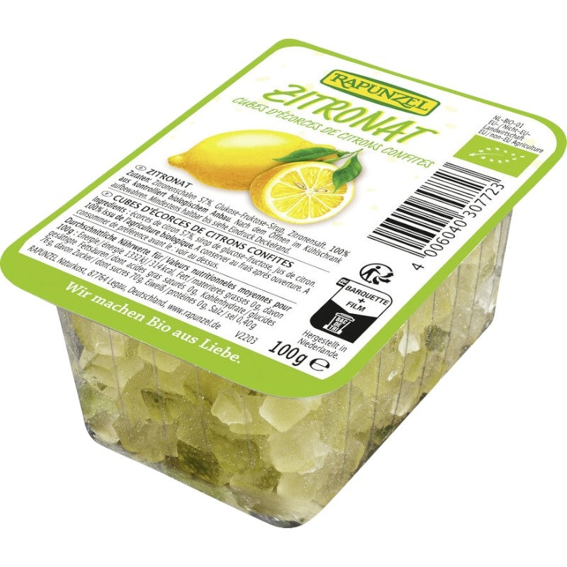 Cubes d'écorces de citrons confits BIO - 100g - Rapunzel