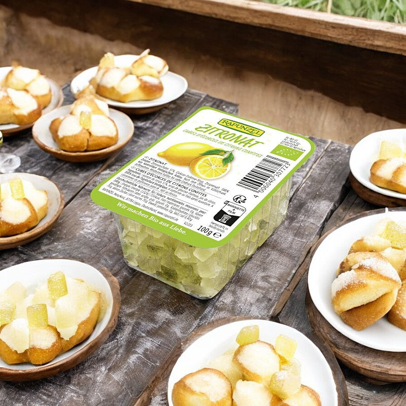 Cubes d'écorces de citrons confits BIO - 100g - Rapunzel