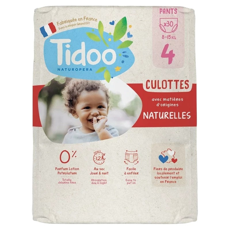 Culottes d'apprentissage ECO Taille 4 M 8-15 kg - 30 pièces - Tidoo