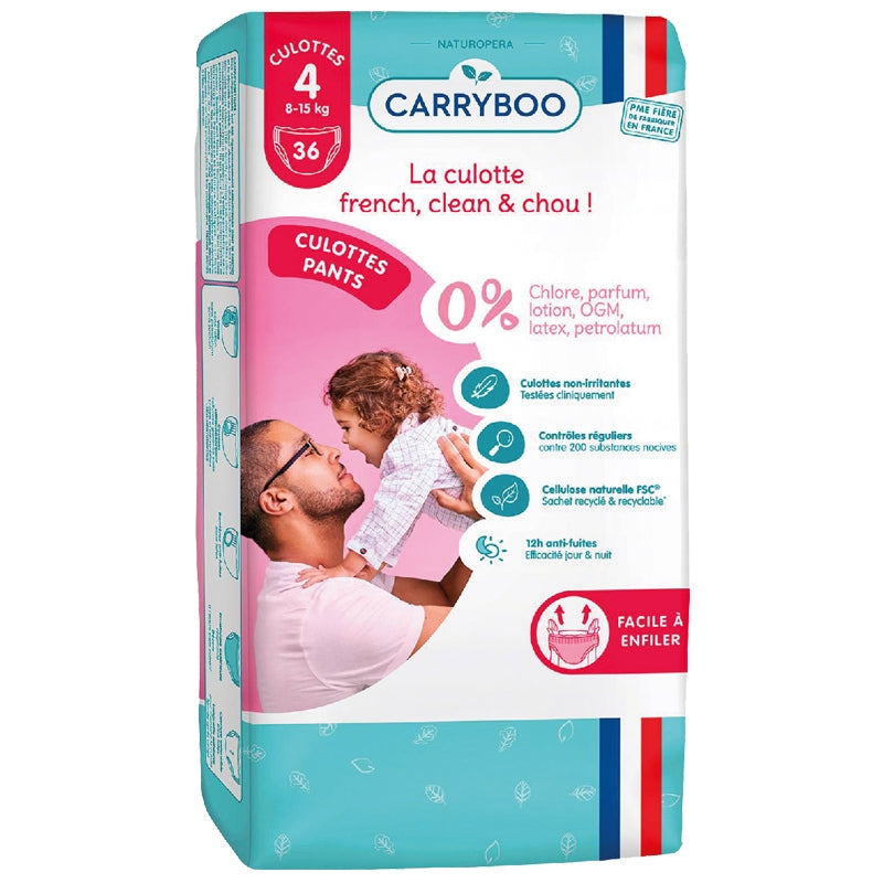 Culottes Taille 4 - 8-15 kg - 36 pièces - Carryboo