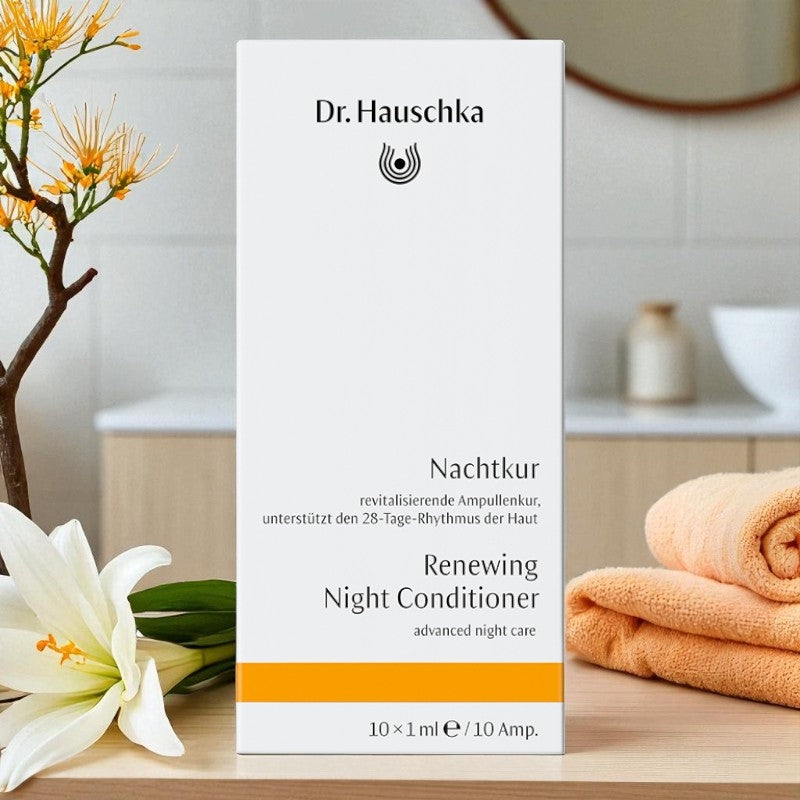 Intensive Nachtpflege mit Bio-Hamamelis und Weißer Lilie – 10 x 1 ml – Dr. Hauschka