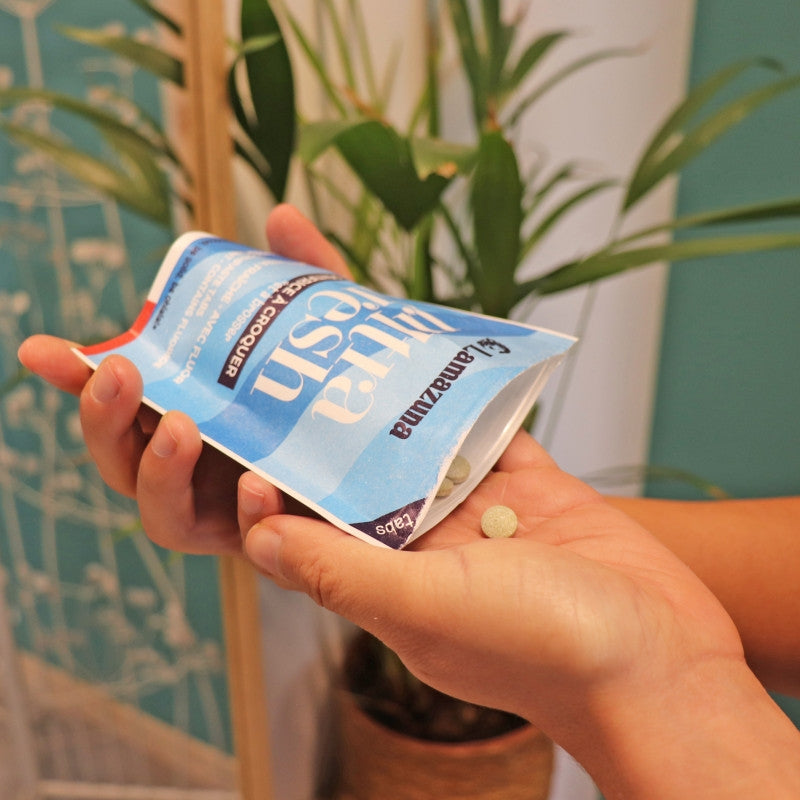 Dentifrice à croquer BIO menthe avec fluor - 120 pcs - Lamazuna