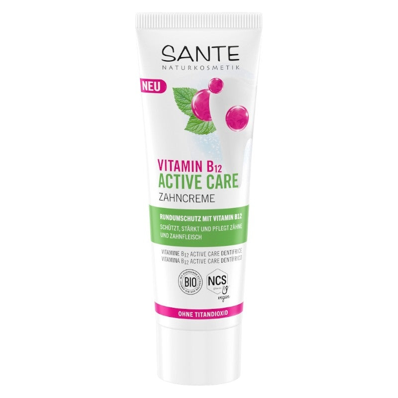 Dentifrice active care avec fluor BIO vitamine B12 - 75ml - Sante