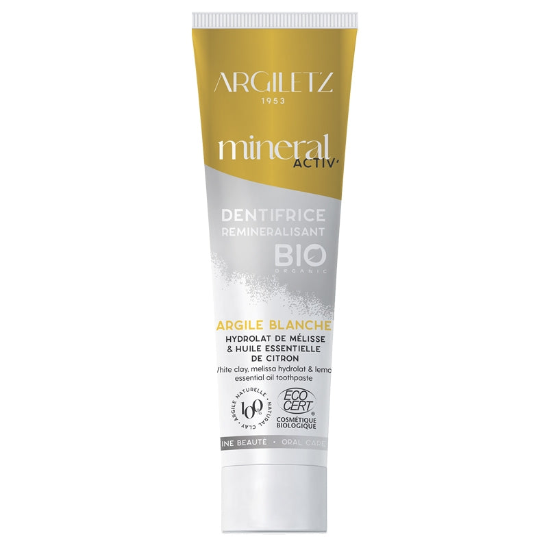 Dentifrice BIO argile blanche, argile jaune & citron - 75ml - Argiletz