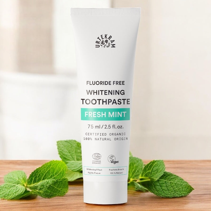 Dentifrice blanchissant BIO menthe sans fluor - 75ml - Urtekram