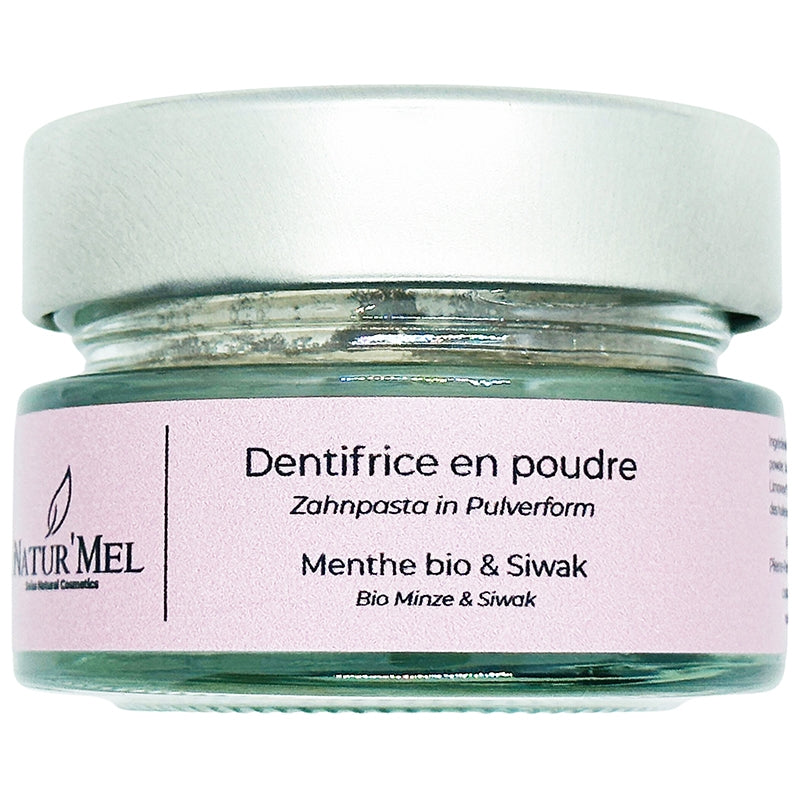 Dentifrice en poudre menthe & siwak sans fluor - 35g - Natur'Mel