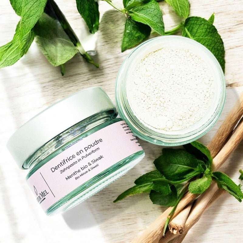 Dentifrice en poudre menthe & siwak sans fluor - 35g - Natur'Mel