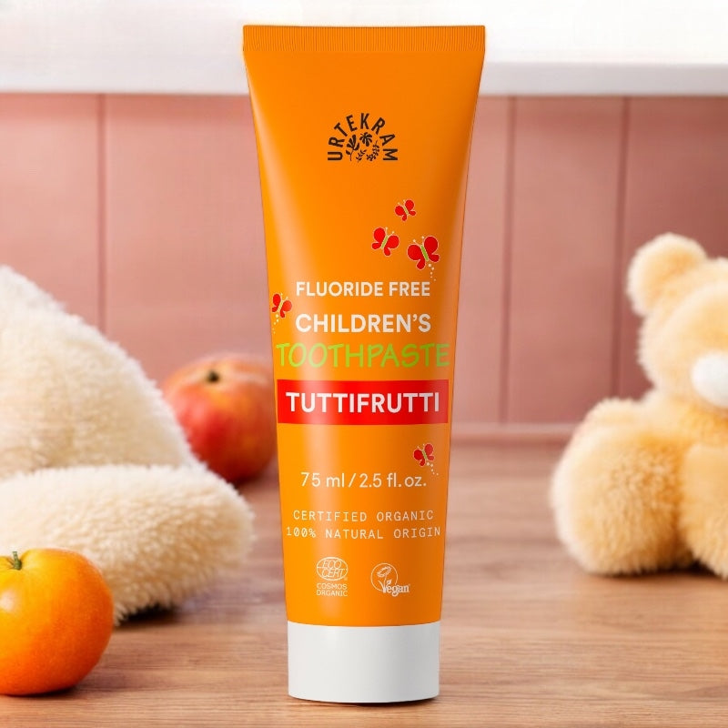 Tuttifrutti Bio-Kinderzahnpasta ohne Fluorid – 75 ml – Urtekram