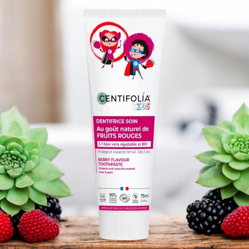 Dentifrice enfants BIO fruits rouges sans fluor - 75ml - Centifolia