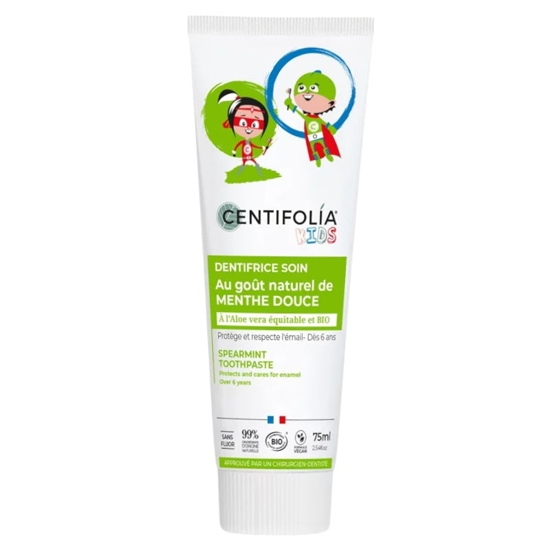 Dentifrice enfants BIO menthe douce sans fluor - 75ml - Centifolia
