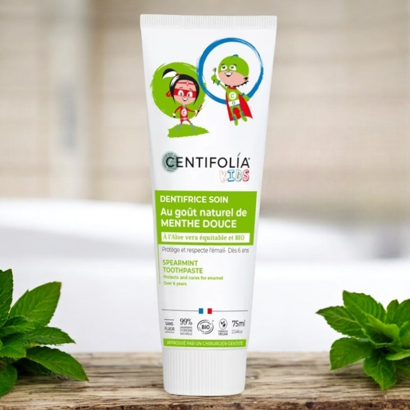 Dentifrice enfants BIO menthe douce sans fluor - 75ml - Centifolia