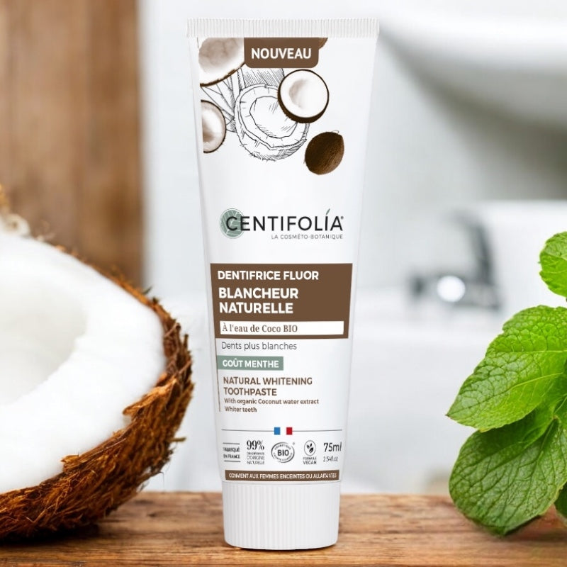 Centifolia Bio-Zahncreme mit natürlichem Fluorid, Kokosnuss und Minze – 75 ml