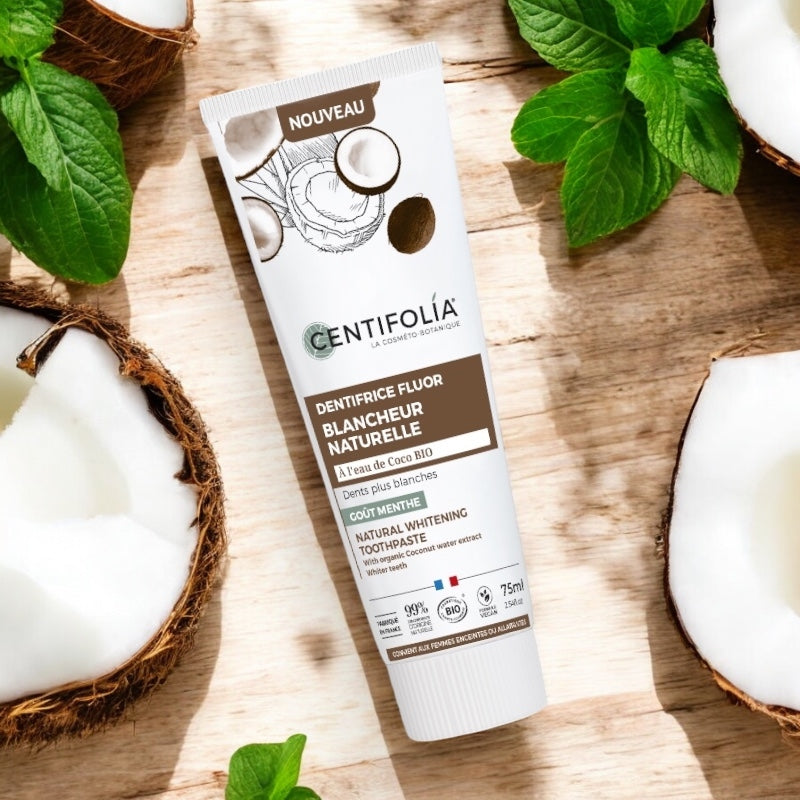 Centifolia Bio-Zahncreme mit natürlichem Fluorid, Kokosnuss und Minze – 75 ml