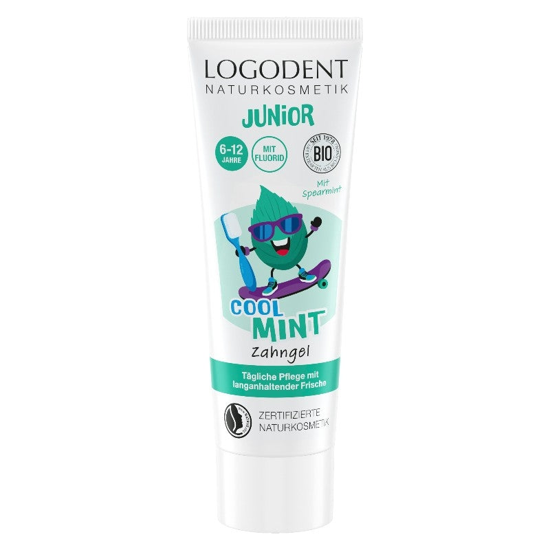 Logodent Bio-Zahnpasta Junior Minze mit Fluorid – 75 ml