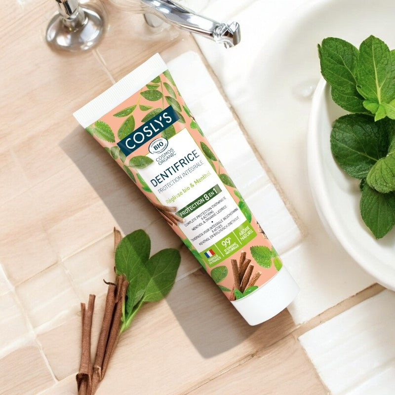 Dentifrice protection intégrale BIO réglisse sans fluor - 100g - Coslys