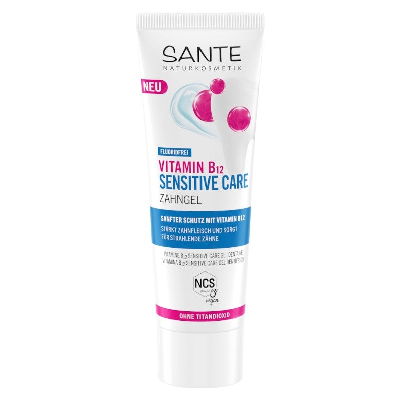 Dentifrice sensitive care sans fluor BIO vitamine B12 - 75ml - Sante