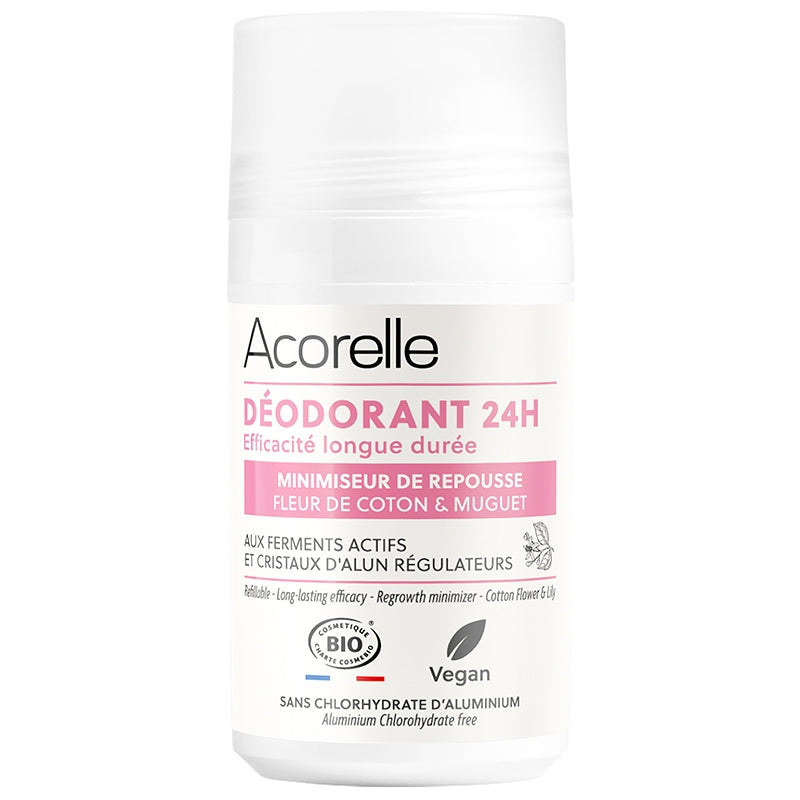 24-Stunden-Roll-on-Deodorant, Bio-Haarwuchs-Minimierer mit Maiglöckchen – 50 ml – Acorelle