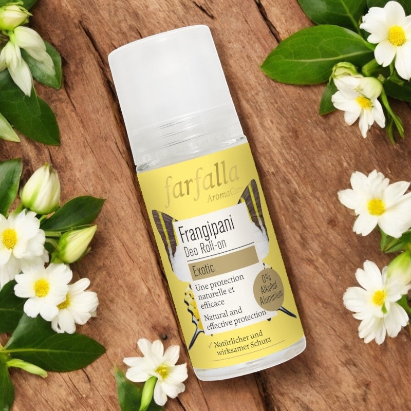 Delicate Flowers Bio-Frangipani-Roll-On-Deodorant – 50 ml – Farfalla