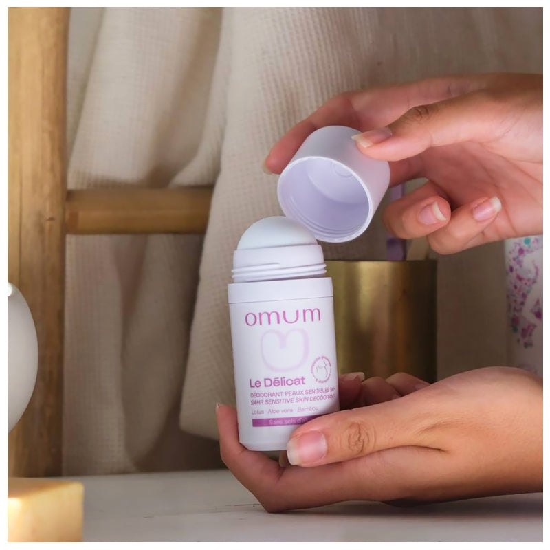 24-Stunden-Bio-Roll-On-Deodorant für empfindliche Haut mit Hamamelis und Lotus – 50 ml – Omum