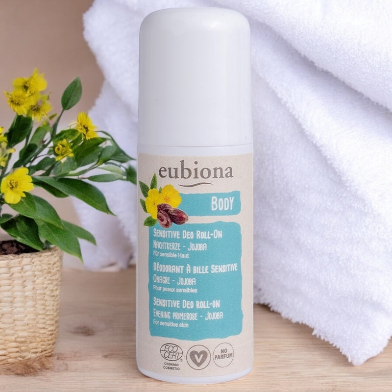 Eubiona Bio-Roll-On-Deodorant für empfindliche Haut mit Nachtkerze &amp; Jojoba – 50 ml