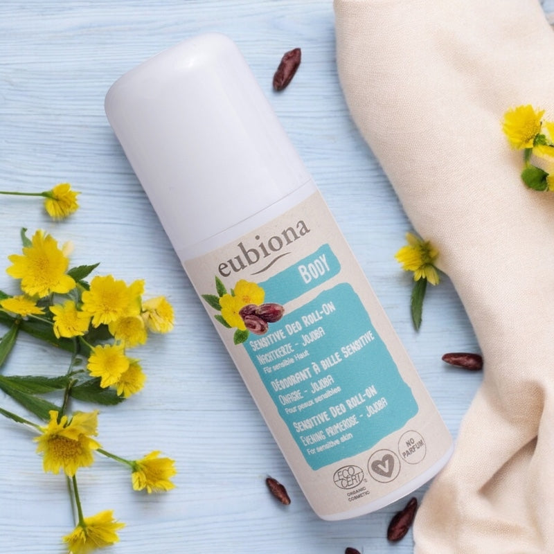 Eubiona Bio-Roll-On-Deodorant für empfindliche Haut mit Nachtkerze &amp; Jojoba – 50 ml