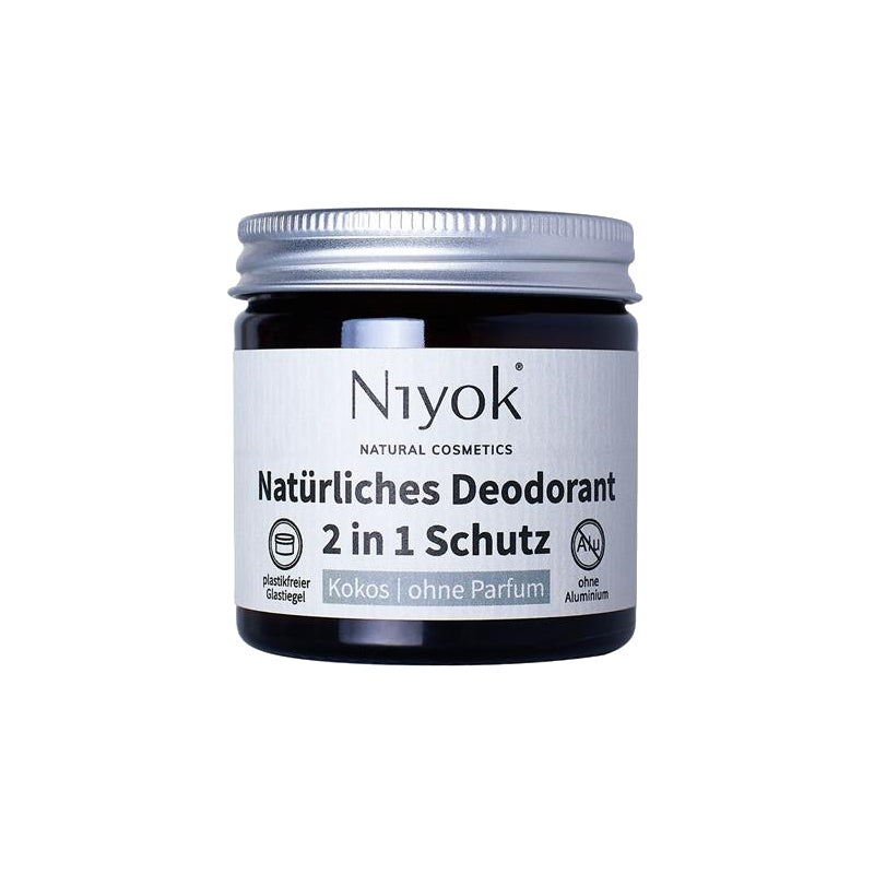 Niyok 2-in-1 Natürliches Kokosnusscreme-Deodorant – 40 ml