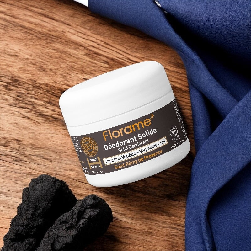 Déodorant solide homme BIO charbon - 50g - Florame